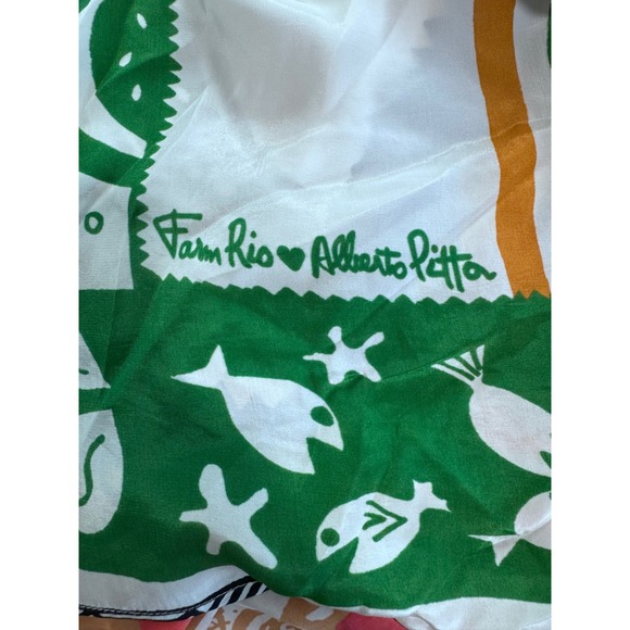 Farm Rio x Alberto Pitta Long‎ Kimono Colorful Artsy Boho Relaxed Fit Size Small - Picture 5 of 6